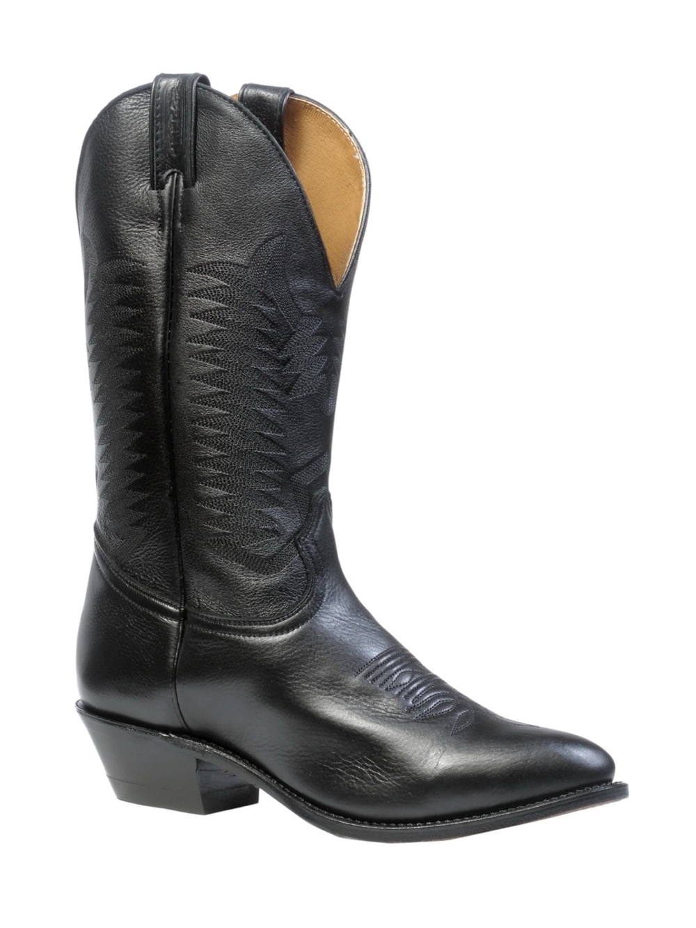 Boulet Men's Black Deer Tan Western Cowboy Boot Men’s Size 10.5 E Canadian Made